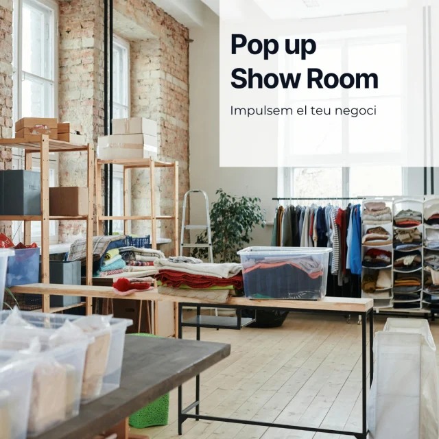 No tens botiga física? Lloga un espai industrial per hores per fer el teu Pop up Show Room!

Impulsem el teu negoci

#botiga #showroom #lloguer #popupshowroom